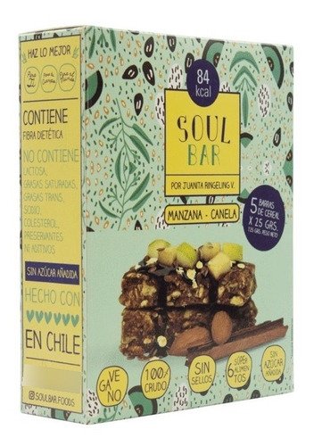 Soul Bar Manzana - Canela (caja 5 Unidades)