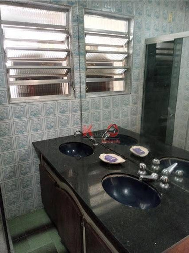 Apartamento Com 2 Dormitórios Com O 3° Opcional À Venda, 120 M² Por R$ 590.000 - Gonzaga - Santos/sp - Ap10162