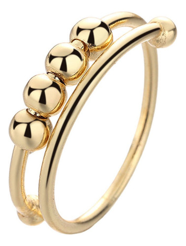 Anillo Con Cuentas Redondo Spinner Anillo Anti-ansiedad