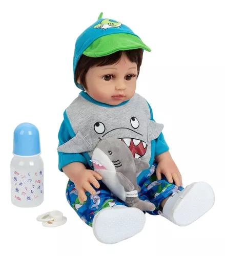 BAOERYAA Bebe Reborn Silicone Realista,bebê Reborn Menina,55cm