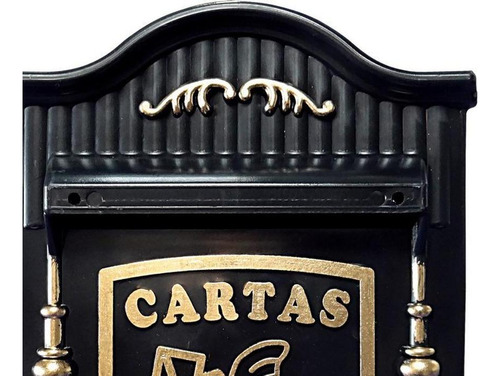 Caixa Carta Real Plastico Pombo N26p Preta Pequena 448