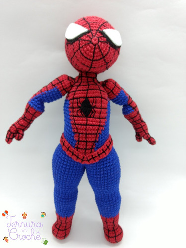 Imagem 1 de 4 de Super Herói Homem Aranha (spiderman) Em Crochê - Amigurumi