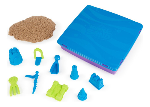 Kinetic Sand 6067801 Arena Playa De Lujo Con 1.13 Kg Natural Con Accesorios +3 Café