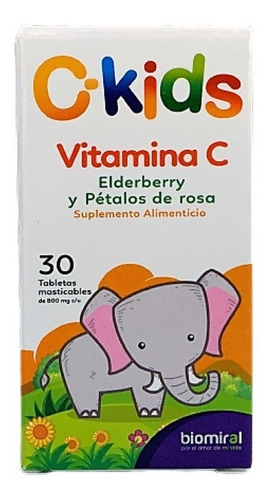 Vitamina C-kids 30 Tabs Biomiral Envio Full