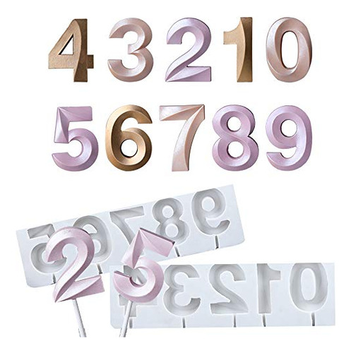 Molde De Silicona Para Fondant Con Números Del 0 Al 9, Para