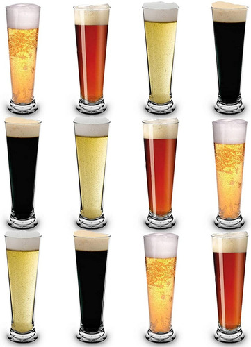 12 Vasos Cerveza Náutica Pileta Origen Europeo Policarbonato