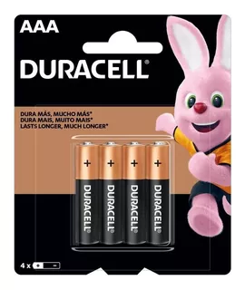 Pila AAA Duracell Coppertop MN2400 Cilíndrica - pack de 4 unidades