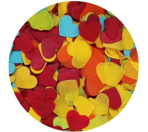 Confeti Papel Para Globos Redondo 1.5 Cms Colores 300 Gramos