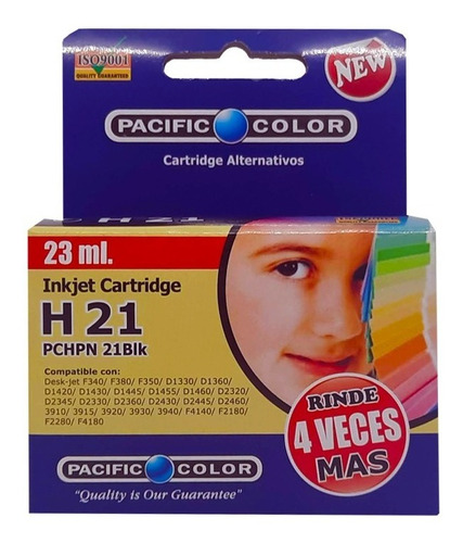 Cartucho Alternativo H-21xl Negro 23ml - Pacific Color