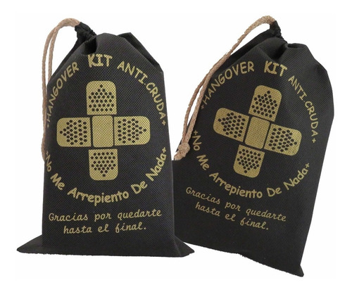 100 Morralitos Para Kit Anticruda Hangover, 18*25cm,