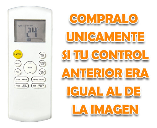 Control Para Carrier Ac Minisplit Rg57b/bgef + Funda Pila