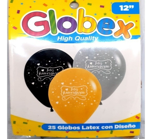 Globo Latex R12 Diseños X25 Unidades