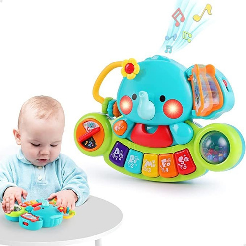 Iplay, Ilearn Baby Music Elephant Toys, Juguete Sensorial D.