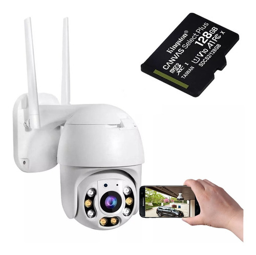 Camara Ip Full Hd Exterior Wifi Sensor Movimiento + Memoria 