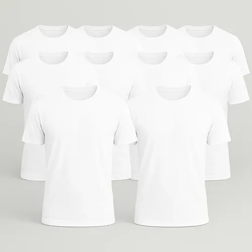 Kit 10 Camisas Brancas Para Sublimação 100% Poliéster 30.1
