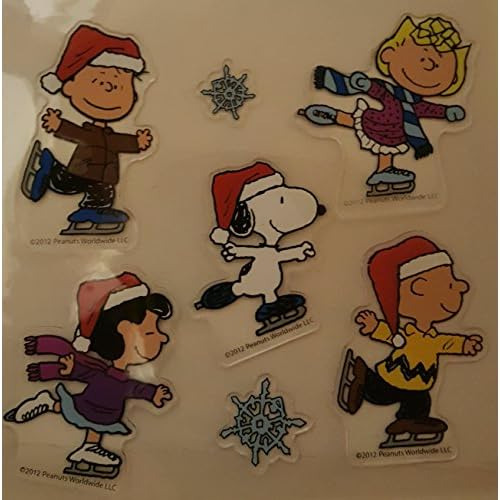 Adhesivos Navideños Ventana Charlie Brown Y Snoopy, 7 ...