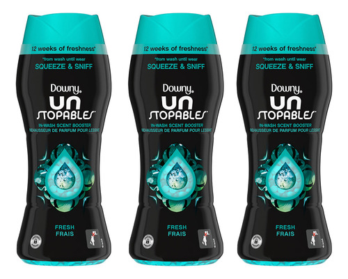 Downy Unstopables (beads) Booster Fresh 141 Gr  - 3 Unidades