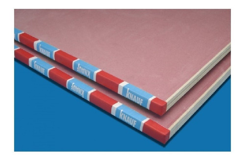 Imagen 2 de 4 de Placa Knauf Rf Roja Ignifuga 12,5mm 1,20x2,40