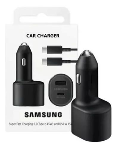 Carregador Carro Samsung Veicular M14 M 14 C/ Cabo 45w