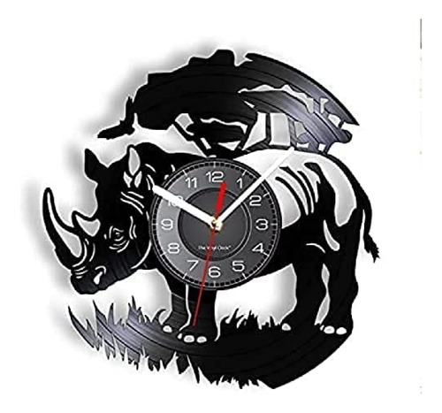Reloj De Pared Moderno Con Números Romanos Rinoceronte Láser