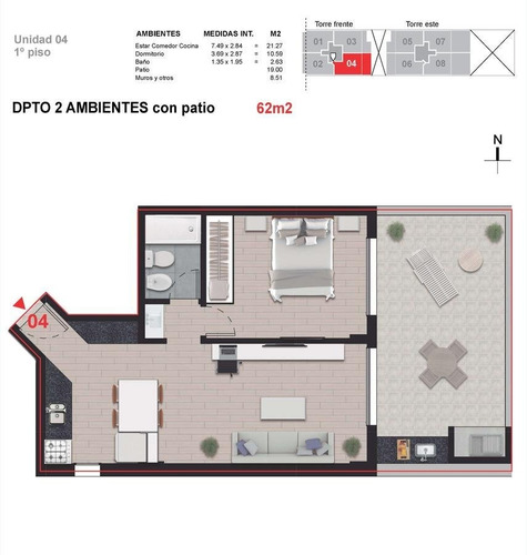 Imagen 8 de 26 de Departamento 1 Dormitorio Con Patio De Uso Exclusivo En Zona Centro