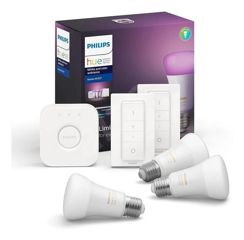 Kit Inicio Hue Philips White And Color Ambiance 2 Switch 