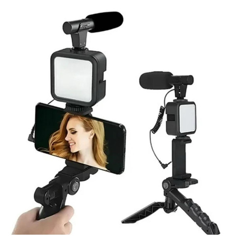 Estabilizador De Mano Para Camara Y Celular Kit Vlogger