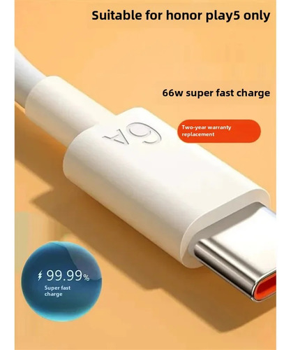 Cable De Carga Rápida Con Nivel De Salida Para Honor Play5 D