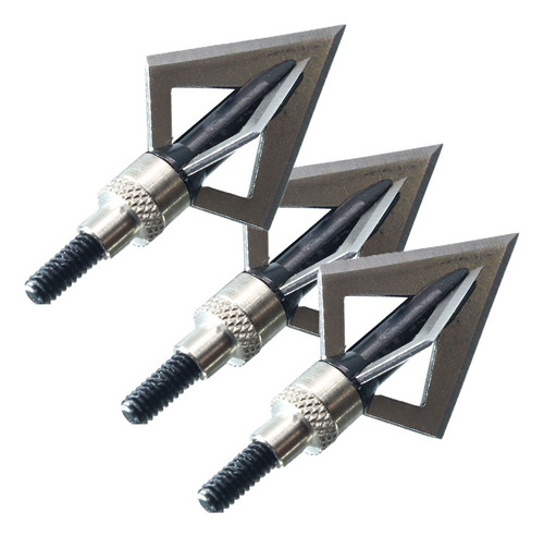 Pontas Caça Para Flechas Ou Setas Vixion V-436 C/ 3 Pcs Arco Cor Prateado
