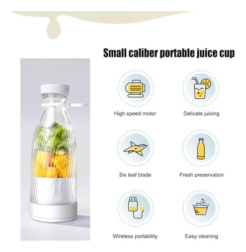 Licuadora Portátil Inalámbrica De 500 Ml Recargable, Máquina