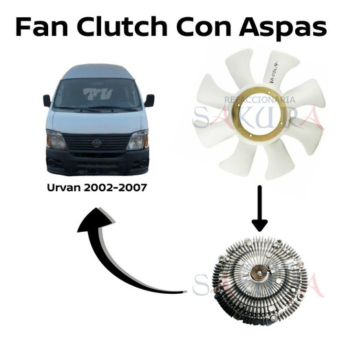 Aspas Motor Y Fan Clutch Urvan 2.4 2004