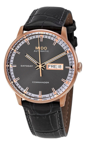 Reloj Mido Commander Ii Anthracite Edition Meses S/intereses Black Dorado Oscuro Black (Usado)