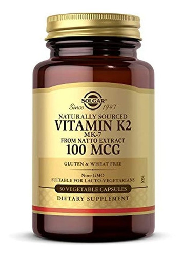 Vitamina K2 natural Solgar, 0,0000035 Oz, Sf2095960, 1, 1