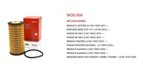 Imagen 5 de 10 de Kit Filtros Nissan Frontier 2.3 Np 300 Wega