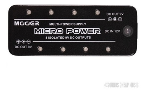 Mooer Micro Power Transformador Multiple Para 8 Pedales Color Negro