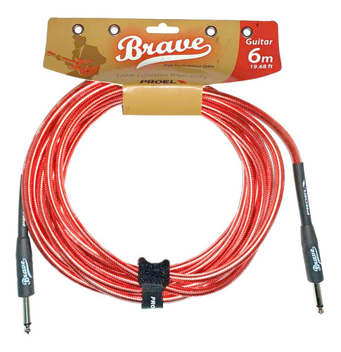 Cable Plug Linea Instrumento Proel Brave 6 Metros Cuo
