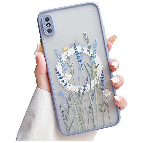 Funda Para iPhone X iPhone XS Lavanda Blooms/morado Ed Pc Re