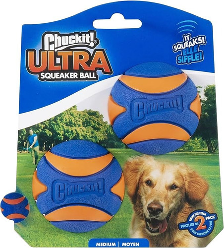 Chuckit Pelotas Ultra Chirriadora Para Perro Pequeño Pack 2