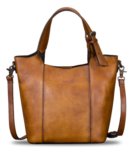 Bolsos De Cuero Genuino Para Mujer, Estilo Vintage, Hecho A