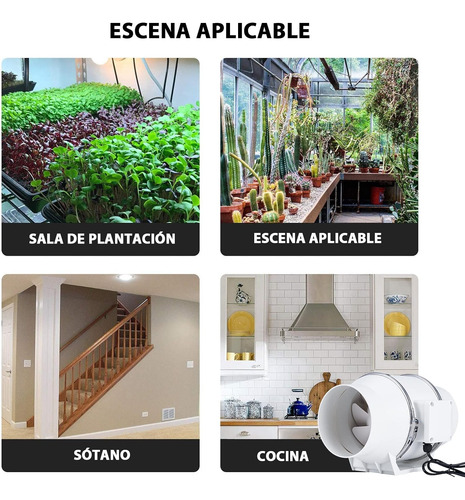 Extractor De Aire Para Cocina Extractor Aire 6 Pulgadas 75w