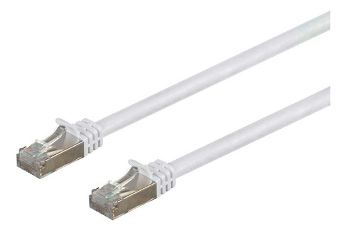 Cable Red Ethernet Cat7 50 Pie Color Blanco 26awg Ftp