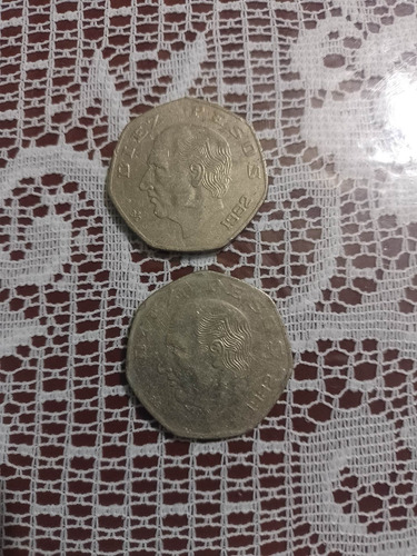 De Colección Set 2 Monedas $ 10 Pesos Miguel Hidalgo 1982 (Usado)