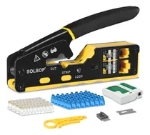 Comprar Kit Pinza Ponchadora Crimpadora Plug Rj45 Cat6 Pass Through
