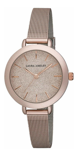Reloj Mujer Laura Ashley La31069rg Cuarzo 36mm Pulso Oro