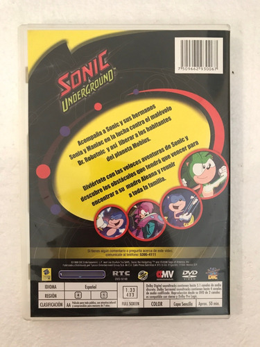 Dvd Sonic Underground Sonic The Hedgehog Enmascarado Mobodon (Usado)