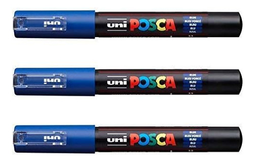 Posca Pc-1m Uni-ball - Azul [paquete 3]