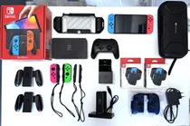 Comprar Nintendo Switch Nintendo Oled 64 Gb O Kit Mais Completo Com 12 Acessórios + Cartão De Memória De 128gb Incluso