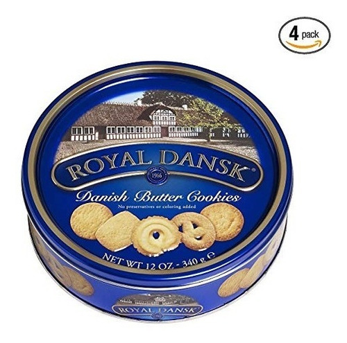 Real Danesa Dansk Galletas De Mantequilla, 12 Latas Onza (pa