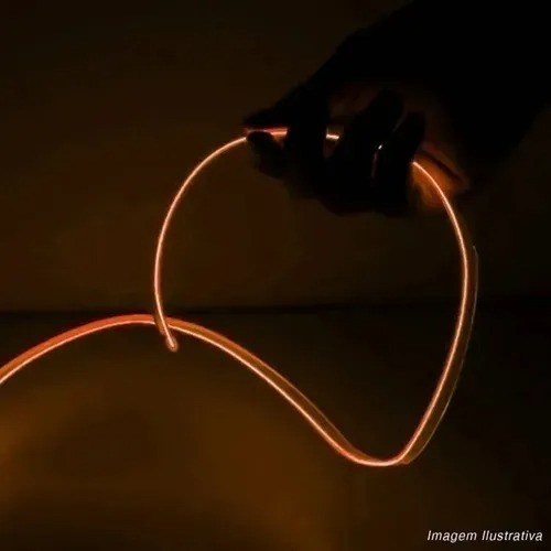 Manguera LED de 5 metros con corte de neón, 2,5 cm de brillo, 12 V, alta flexibilidad, color naranja