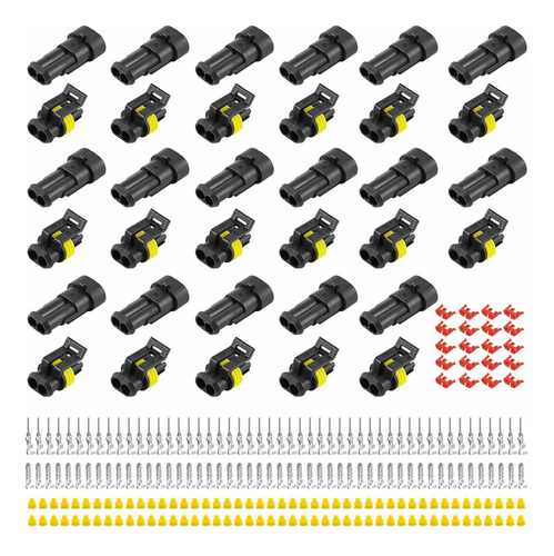 Conector Electrico Automotriz 2 Pine Impermeabl Para Kit